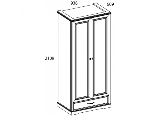 Спальный гарнитур TOSCANA NEW (кр.160, шк. 2дв, 2 тумбы, комод)