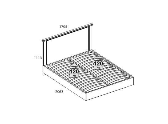 Спальный гарнитур TOSCANA NEW (кр.160, шк. 2дв, 2 тумбы, комод)