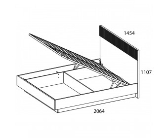 VINATI, Кровать 140 с подъемником. Цвет ПЕРСИДСКИЙ ЖЕМЧУГ/ АМАРОК