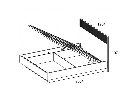 VINATI, Кровать 120 с подъемником. Цвет ПЕРСИДСКИЙ ЖЕМЧУГ/ АМАРОК