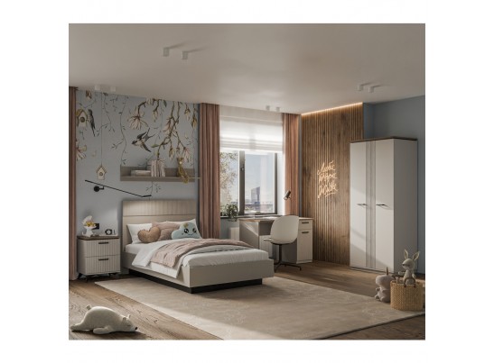 VINATI, Кровать 120 с подъемником. Цвет ПЕРСИДСКИЙ ЖЕМЧУГ/ АМАРОК