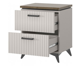 VINATI, Тумба прикроватная 2S. Цвет ПЕРСИДСКИЙ ЖЕМЧУГ/ АМАРОК