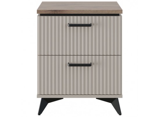 VINATI, Тумба прикроватная 2S. Цвет ПЕРСИДСКИЙ ЖЕМЧУГ/ АМАРОК