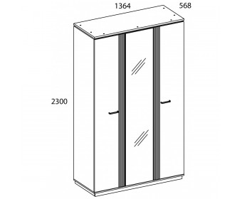 VINATI, Шкаф 3DG Z. Цвет ПЕРСИДСКИЙ ЖЕМЧУГ/ АМАРОК