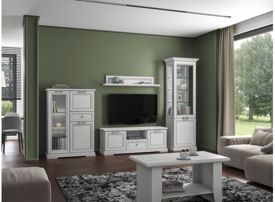 SEVILLA, Тумба RTV 2D1SN. Цвет БЕЛЫЙ