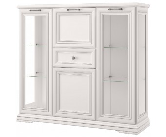 SEVILLA, Шкаф с витриной 2V2D1S. Цвет БЕЛЫЙ
