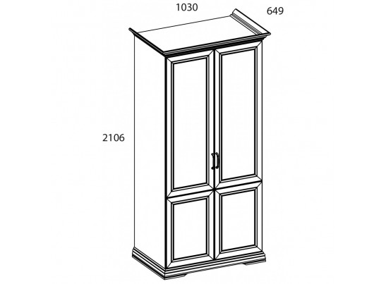 SEVILLA, Шкаф 2DG. Цвет БЕЛЫЙ