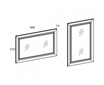 SEVILLA, Зеркало навесное 90. Цвет БЕЛЫЙ
