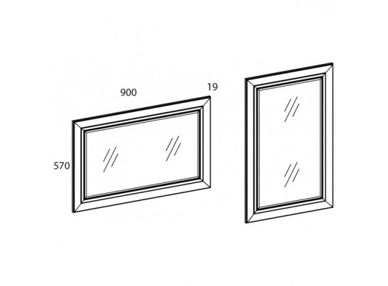 SEVILLA, Зеркало навесное 90. Цвет БЕЛЫЙ