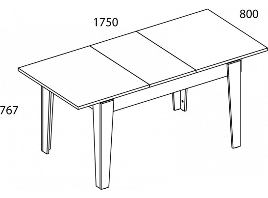 LIMA, Стол раздвижной. Цвет ПЕРСИДСКИЙ ЖЕМЧУГ/ МАДУРА
