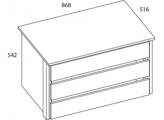 MODERN, Комплект ящиков 3S. Цвет ПЕРСИДСКИЙ ЖЕМЧУГ