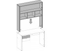 SIMPLE, Надставка стола письменного. Цвет БЕЛЫЙ / МОНТЕ / ДЖЕЛАТО