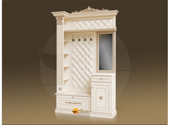 Прихожая Б11.4-14 (каретная стяжка) Карамель/патина золото/бежевый в Кургане