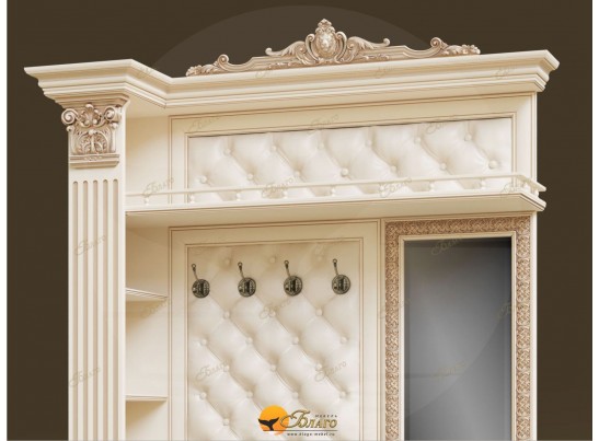 Прихожая Б11.4-14 (каретная стяжка) Карамель/патина золото/бежевый в Кургане