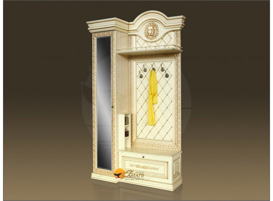 Прихожая Б11.5-5 (декор ЛЕВ) Карамель/патина золото в Кургане