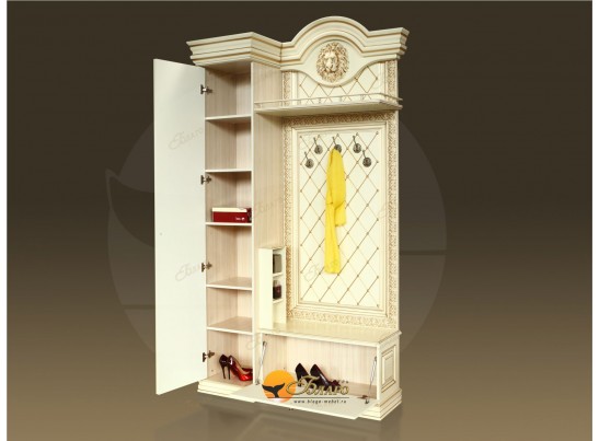 Прихожая Б11.5-5 (декор ЛЕВ) Карамель/патина золото в Кургане