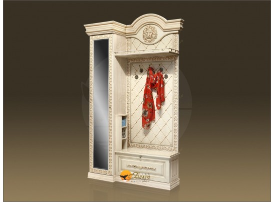 Прихожая Б11.5-5 (декор ЛЕВ) Карамель/патина золото в Кургане