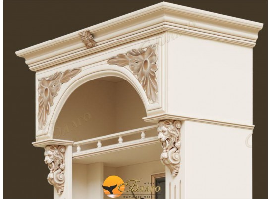 Прихожая Б11.8-1 с зеркалом Карамель/патина золото в Кургане