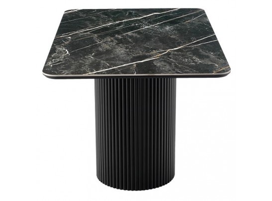 Стол Festa 140x85x77см, керамогранит Wacom (глянец), черный