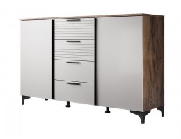 Брента - Комод - 4 ящика, 2 двери - жемчуг