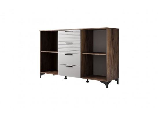 Брента - Комод - 4 ящика, 2 двери - жемчуг в Кургане