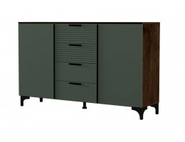 Брента - Комод - 4 ящика, 2 двери - оливковый