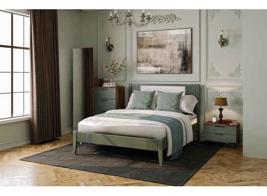 Кровать двойная Бетти Оливковый в Кургане