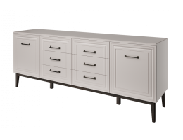 Гориция - Комод 6 ящиков, 2 двери - лен