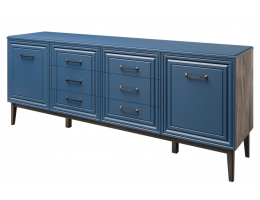 Гориция - Комод 6 ящиков, 2 двери Сапфировый