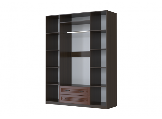 Кантри Шкаф распашной ШР-4 - 2 зеркала орех в Кургане