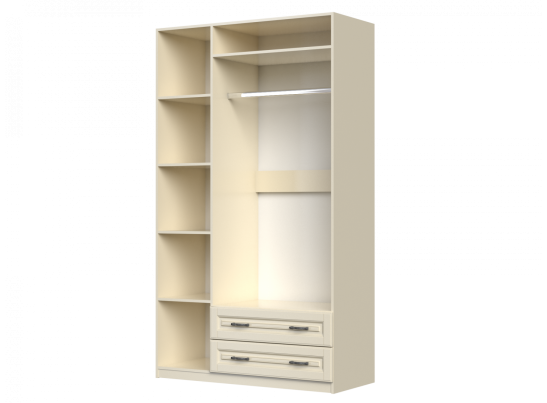 Кантри - Шкаф распашной ШР-3 - 1 зеркало Слоновая кость в Кургане