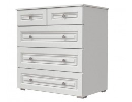 Олимп - Комод - 5 ящиков - белый