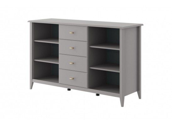 Никеа (антрацит) - Комод 4 ящика 2 двери в Кургане