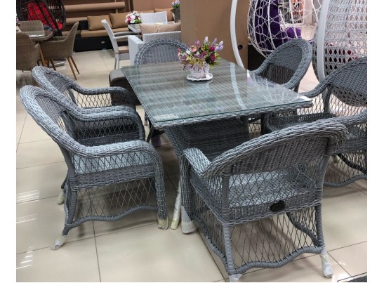 Комплект плетеной мебели Севилла 6+ в Кургане