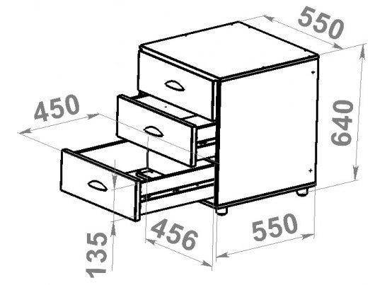 Тумба с ящиками Modul 4 в Кургане