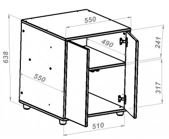 Тумба с дверцами Modul 9