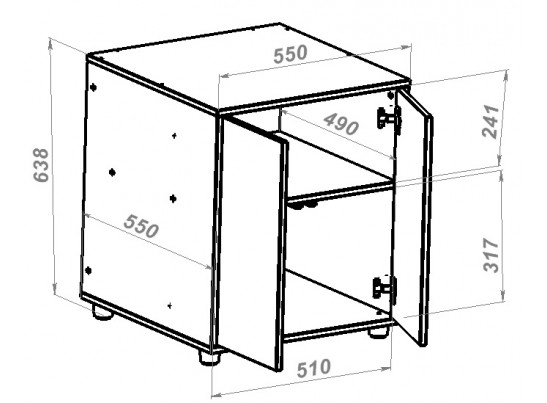 Тумба с дверцами Modul 9 в Кургане