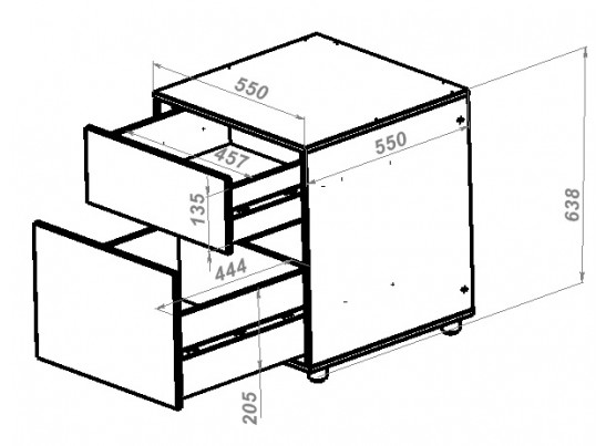 Тумба с ящиками Modul 10 в Кургане
