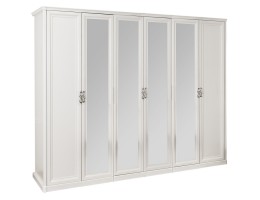 Шкаф 6-створчатый Мишель, белый