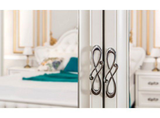 Секция шкафа 1-створчатая Мишель, белая (без стоевых)