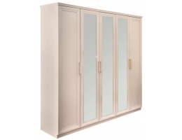 Шкаф МОККО 5-ств с зеркалом бежевый