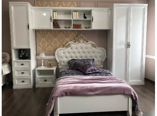 Шкаф детский НАТАЛИ 1-ств, белый глянец