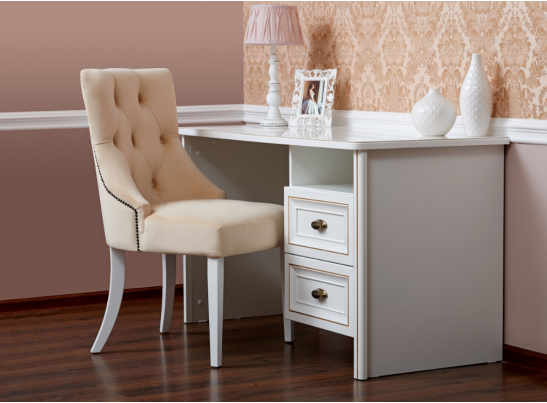 Стол письменный НАТАЛИ, белый глянец