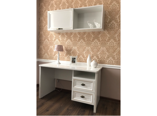 Стол письменный НАТАЛИ, белый глянец