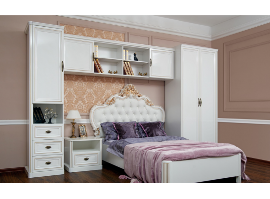 Детская кровать НАТАЛИ, 1.2м белый глянец