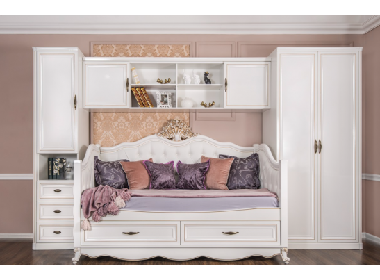 Диван кровать НАТАЛИ, белый глянец