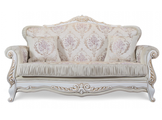 ДИВАН АЛСУ 3Х МЕСТНЫЙ БЕЛЫЙ ГЛЯНЕЦ