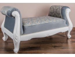 Оттоманка Мишель с двумя подлокотниками, белый матовый