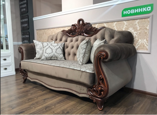 Диван Афина с раскладным механизмом, декор караваджо в Кургане