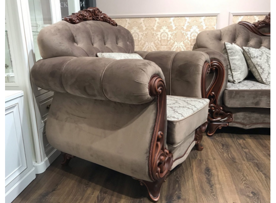 Кресло Афина, декор караваджо в Кургане